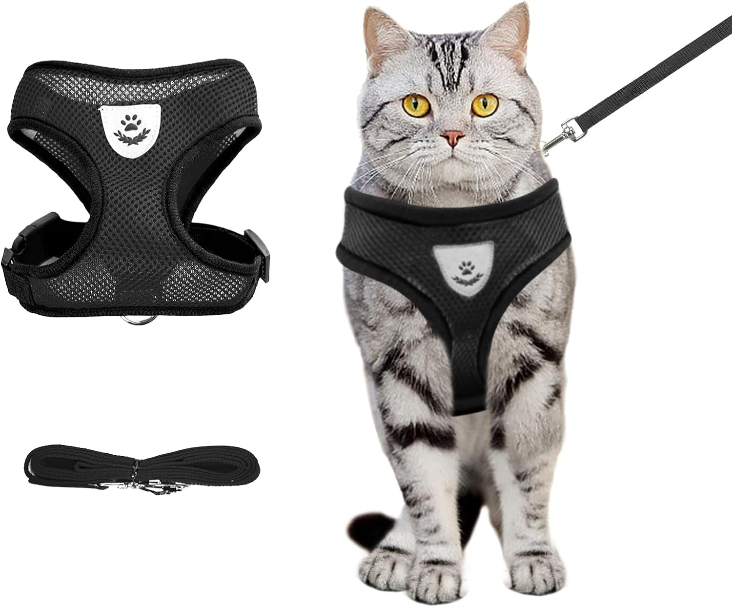 shudyear Summer cat Chest Harness and Leash, Anti-Escape Adjustable