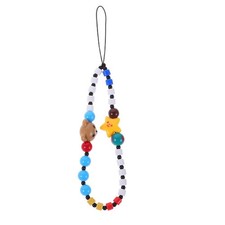 Eye-Catching Novel Useful Durable Lightweight Colorful Beaded Bear Phone Lanyard
