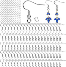 100 PCS/50 Pairs 925 Sterling Silver Earring Hooks Fish Hook Ear Wires French Wi