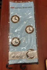 Riding Boot Socks Blue National Horse Show Logo NEW One Size English Tall Socks