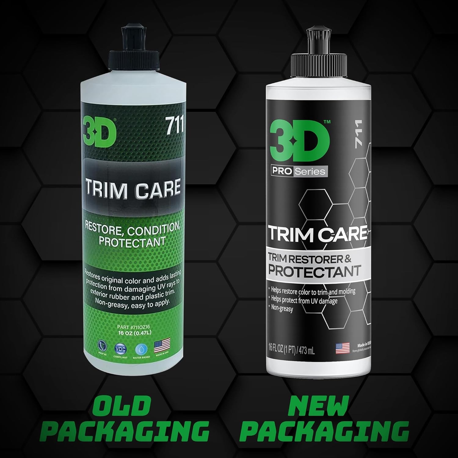 Trim care restorer for faded plastic rubber and bumpers 16oz