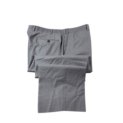 Ermenegildo Zegna Recent Gray Flat Front Pure Wool Men s Trouser Size 40x27