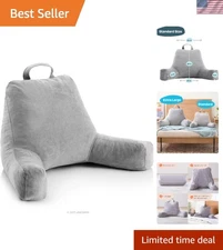 Shredded Memory Foam Reading Pillow – Cozy Back Support for Bed, Gaming, TV