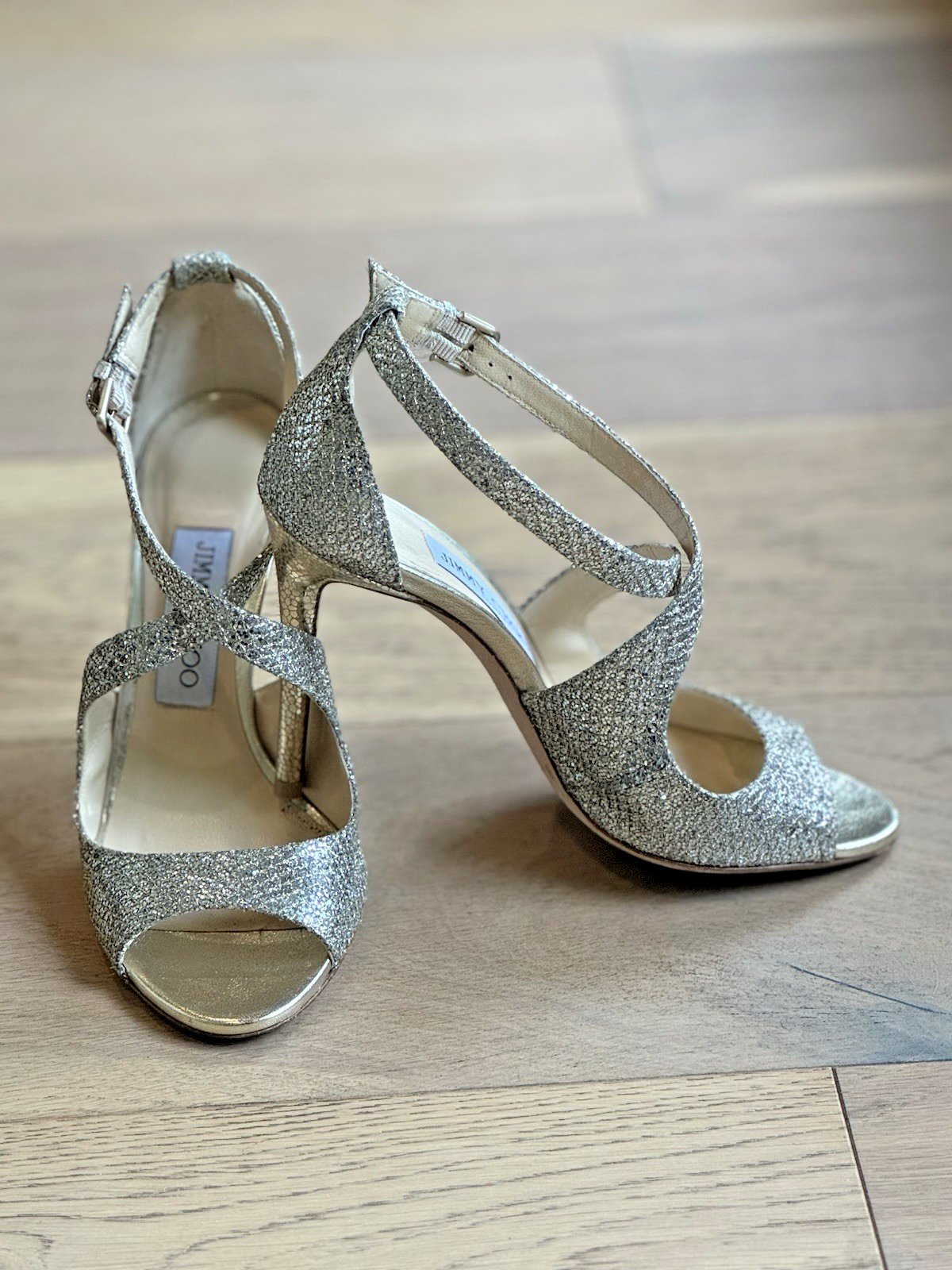 Wedding  Shoes - Jimmy Choo Azia Glitter Heels ✨ – Size 36.5