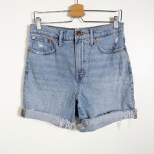 Madewell High Rise Mid Length Denim Shorts Blue Wash Womens 29