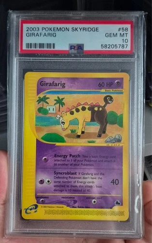 Pokemon Girafarig Skyridge 58/144 PSA 10 Gem Mint - LOW POP 50 in a 10