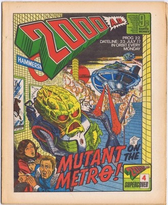 2000 AD # 22 UK Comic Mag 1977 JUDGE DREDD