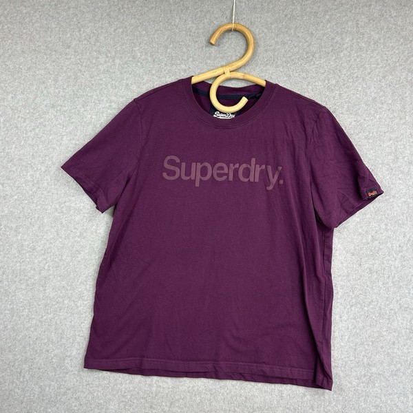 Superdry Short Sleeve T Shirt Purple Size 14