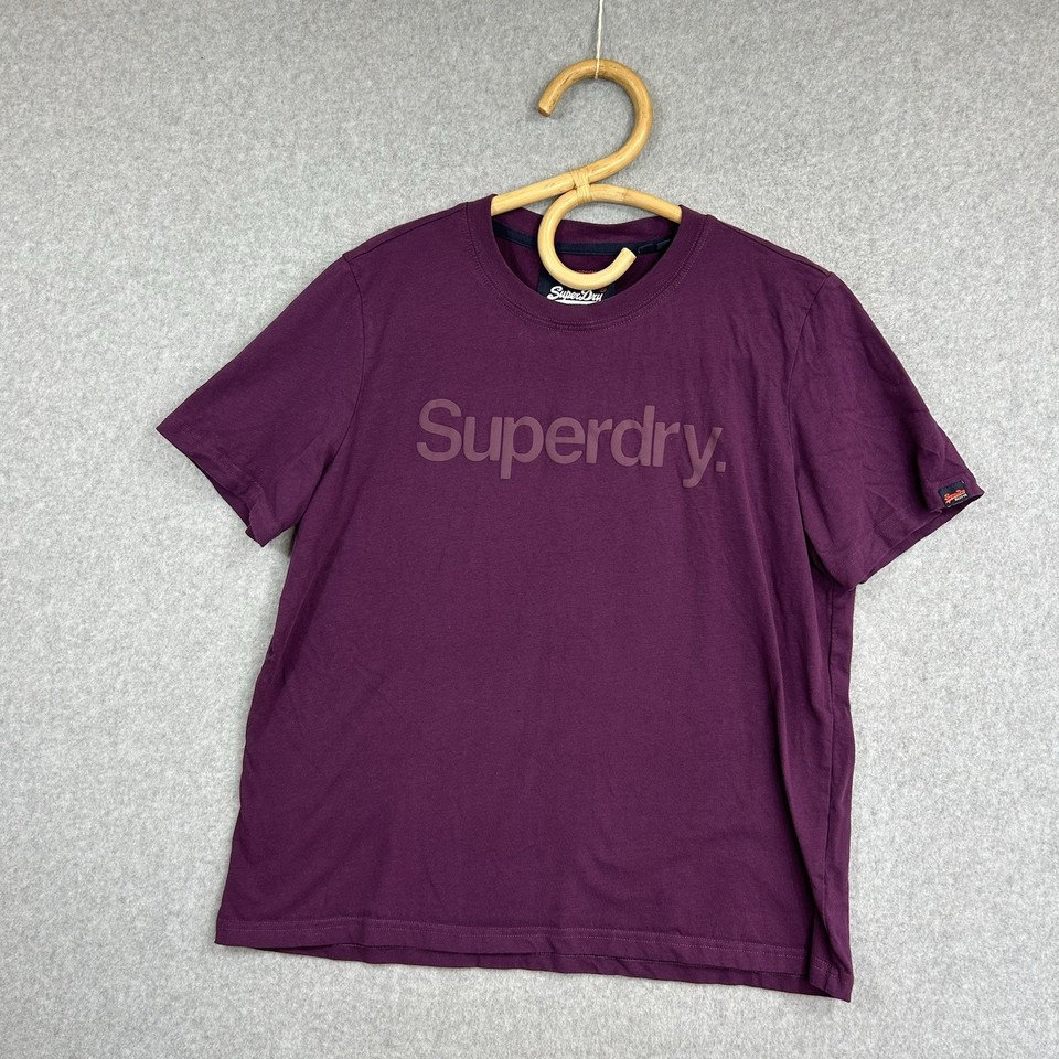 Superdry Short Sleeve T Shirt Purple Size 14