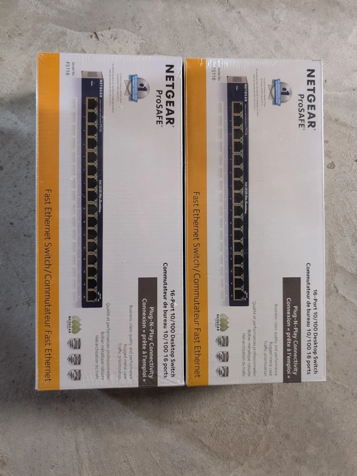 NETGEAR ProSafe FS116, 16-Port 10/100 Desktop Switch, ***NIB*** - Image 2 of 4