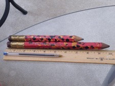 2 - Vintage Eagle Pencil New York Oversized BIG CHIEF #259 Pencils 9 5/8"&7 3/8"