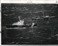 1969 Press Photo U.S. Coast Guard Cutter Shadowing Russian Spy Trawler