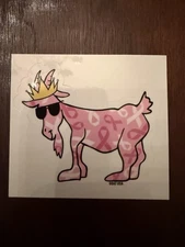 GOAT USA Breast Cancer Awareness Goat Sticker. Single Sticker. Brand New.