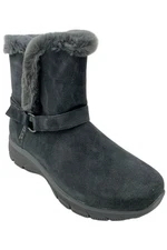 Skechers Slip-ins Easy Going Water-Repellent Suede Boots Charcoal