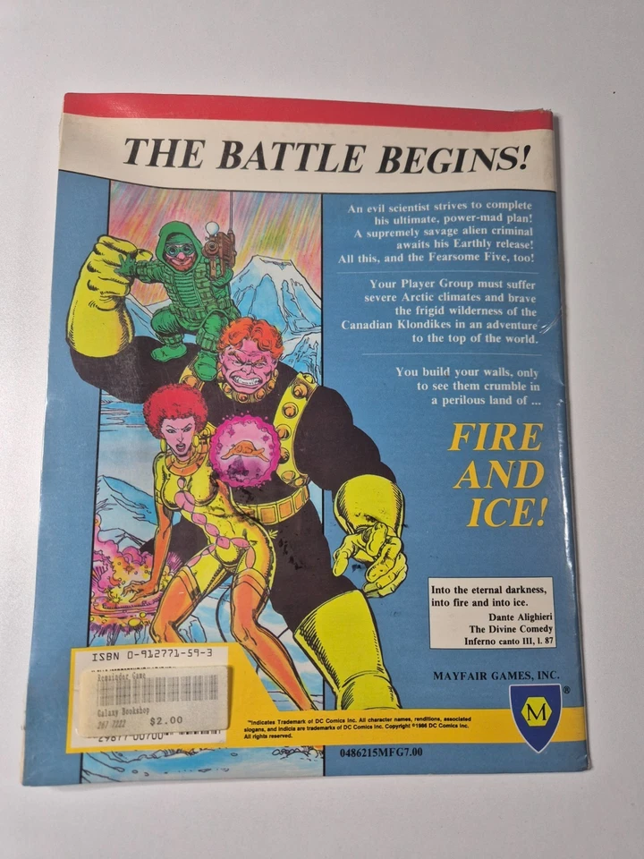 Fire and Ice, DC Heroes, Mayfair Games, new, sealed - Image 2 of 4