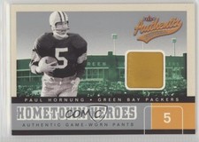 2002 Fleer Authentix Hometown Heroes Memorabilia Paul Hornung #HHM-PH HOF 2r7