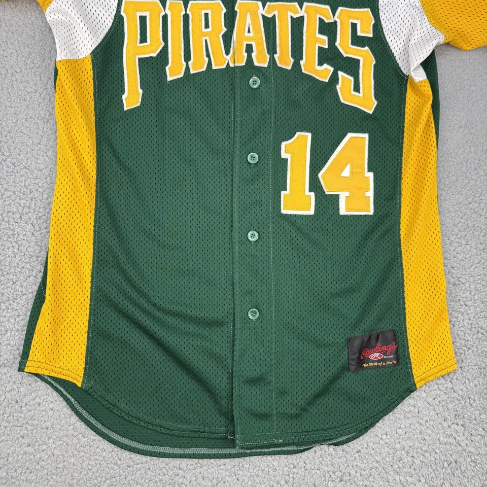 Camiseta de beisebol masculina Rockport‐Fulton Texas Pirates média 42 Rawlings 14 - Imagem 4 de 4