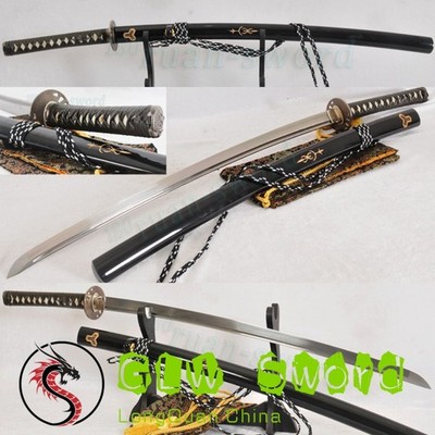 JAPAN SAMURAI SWORD KATANA SWORD FOLDED STEEL HAND FORGED SHARP BLADE FULL TANG