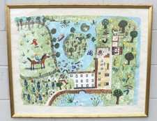 LUCY LOVEHEART - Acquerello originale firmato "MULINO AD ACQUA DI FANELLA" - Come nuovo - Grande