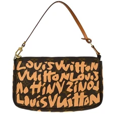 Louis Vuitton Beige Graffiti Pochette Accessoires Handbag M92193 AR0031 196442
