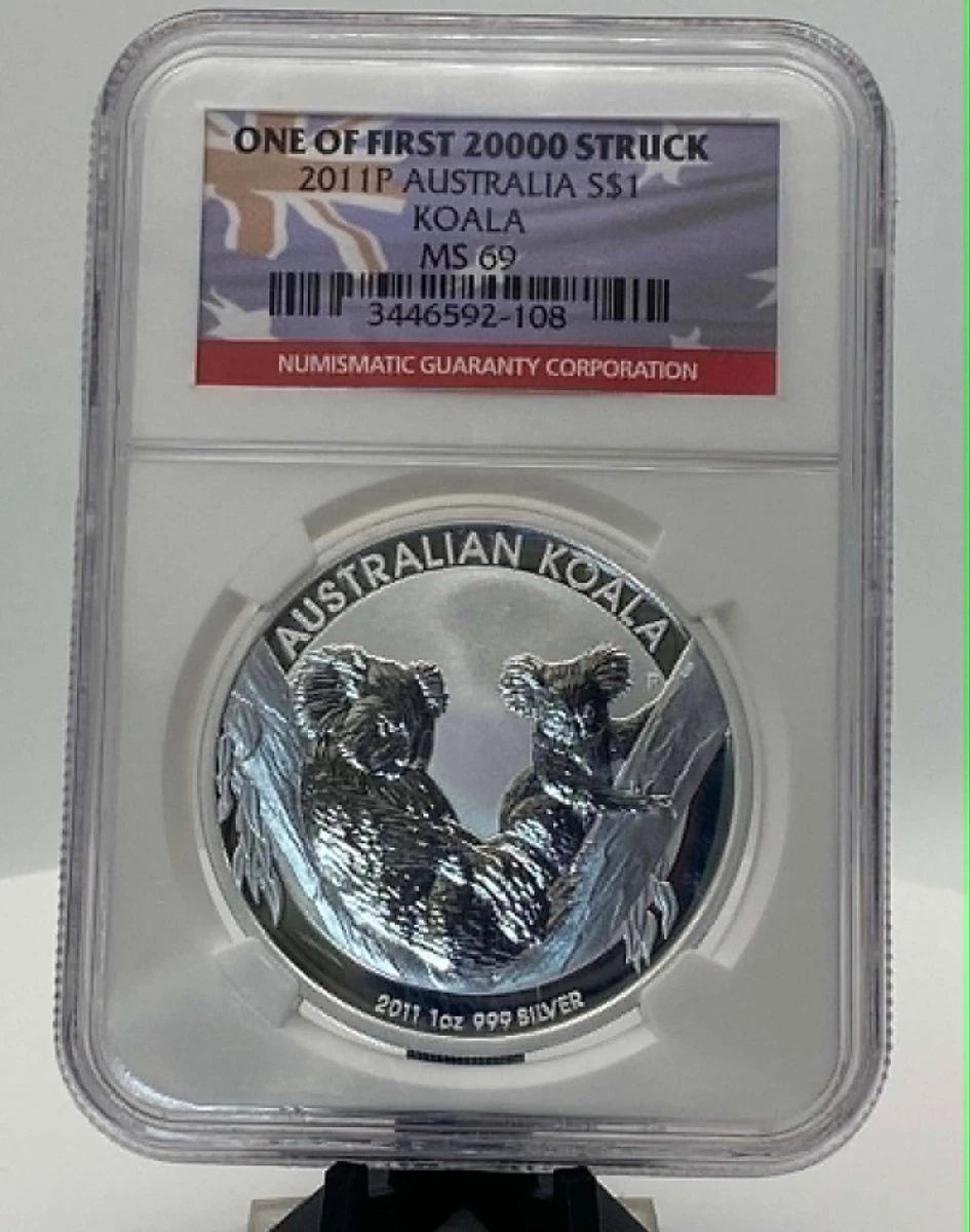 Australian Koala MS 69 Graded 1 oz Precious Metal Content per Unit