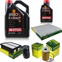 Mann Inspektionspaket 6L Motul 8100 X-Clean+ 5W-30 FüR KIA Sportage 1.7 Crdi