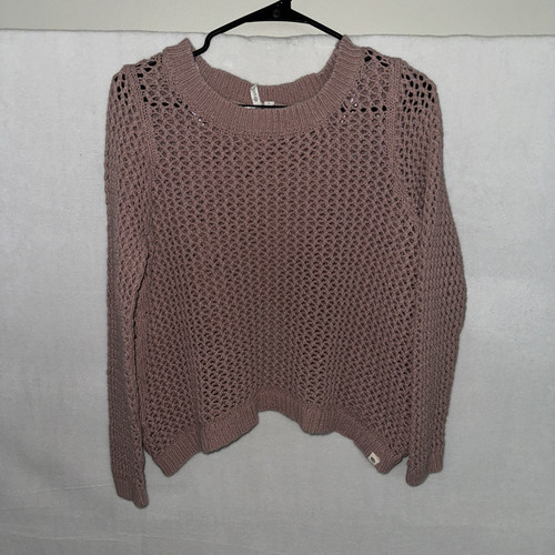 Ripcurl Sweater Wrap Women’s Large Pink Blush Crotchet Open Knit Beach - Picture 1 of 7