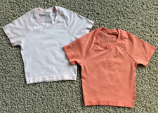 Lululemon LOT (2) Swiftly Tech Cropped Short Sleeve Crew Sz 2 Coral & Pink