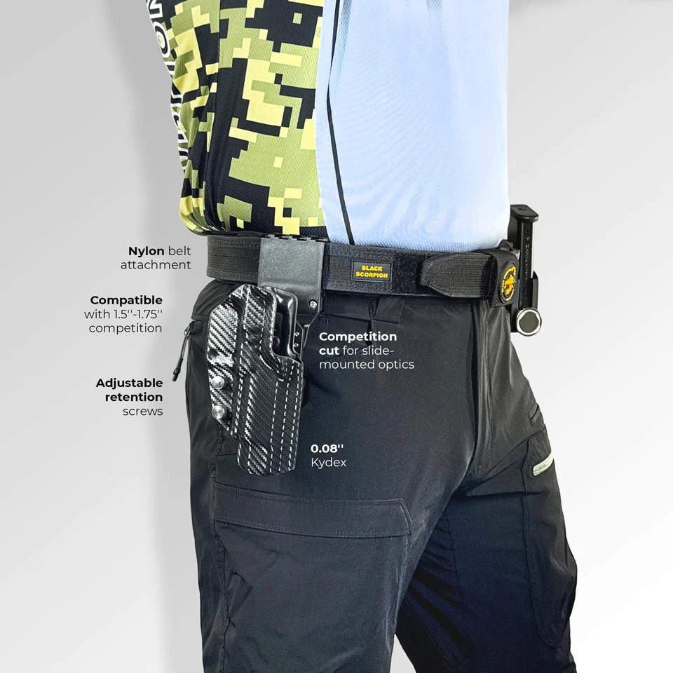 Pro Competition Holster fits G34, G35 - All Gens (Right-Hand Draw, Carbon Fiber) - Image 3 of 4