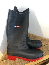 BDRI PVC Safety S5 Wellington Boots - Black/Red (BBSSB) / Size Size 5 