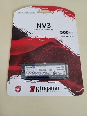 Kingston NV3 500GB M.2 2280 PCIe 4.0 x4 NVMe Internal SSD SNV3S/500G 3D NAND