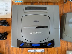 Sega Saturn HST-0004 gray Japanese console system complete in box + Virtua Stick