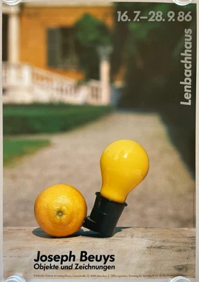 Plakat Poster - Joseph Beuys - München 1986 Capri Batterie Zitrone Lenbachhaus - Bild 1 von 4