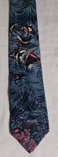 Wembley Endangered Species Dolphin  Whale Tie Multicolor Silk USA Men's 59 in