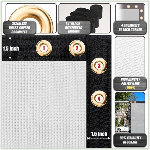 ColourTree Zaun Sichtschutz Abdeckung Netz 4' 5' 6' 8' schwarz grün beige braun - Bild 47 von 52