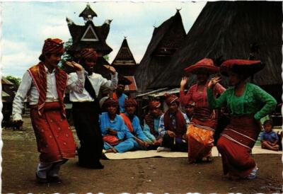 CPM AK Moonlight Night Dance of Karo North Sumatra INDONESIA (727135)