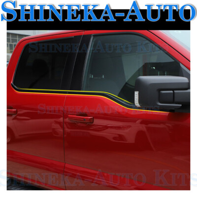  FOR 21+ FORD F150 WINDOW SILL DECOR TRIM STRIPSMOLDINGS DECOR COVER ACCESSORIES