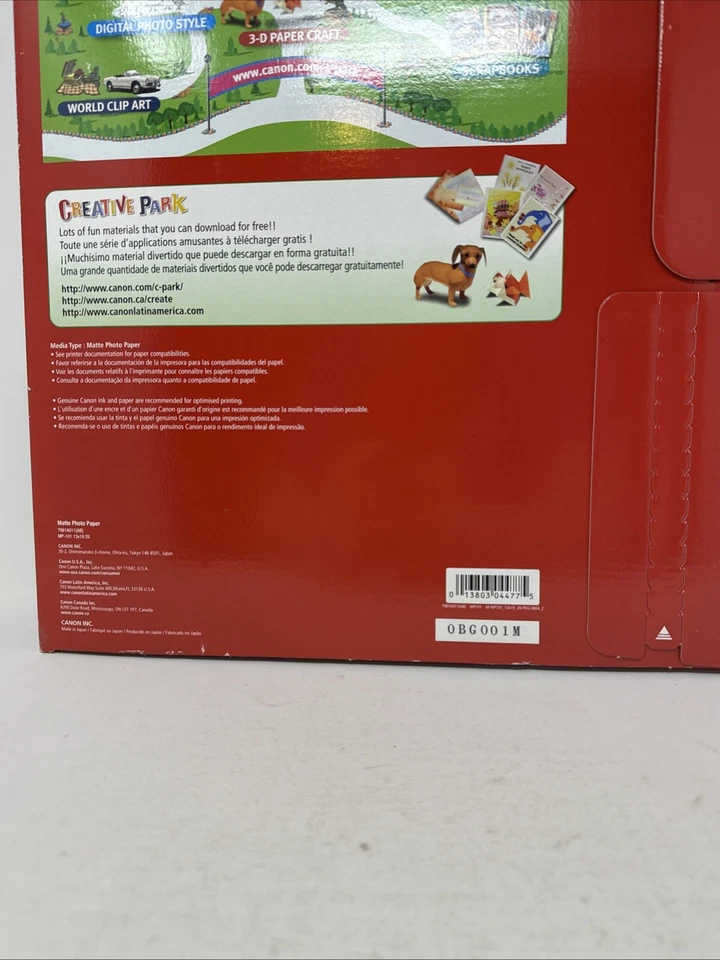 Canon Matte Photo Paper MP-101 13" x 19" 20 Sheets PIXMA 45 lb A3+ 329 x 483 mm - Image 3 of 4