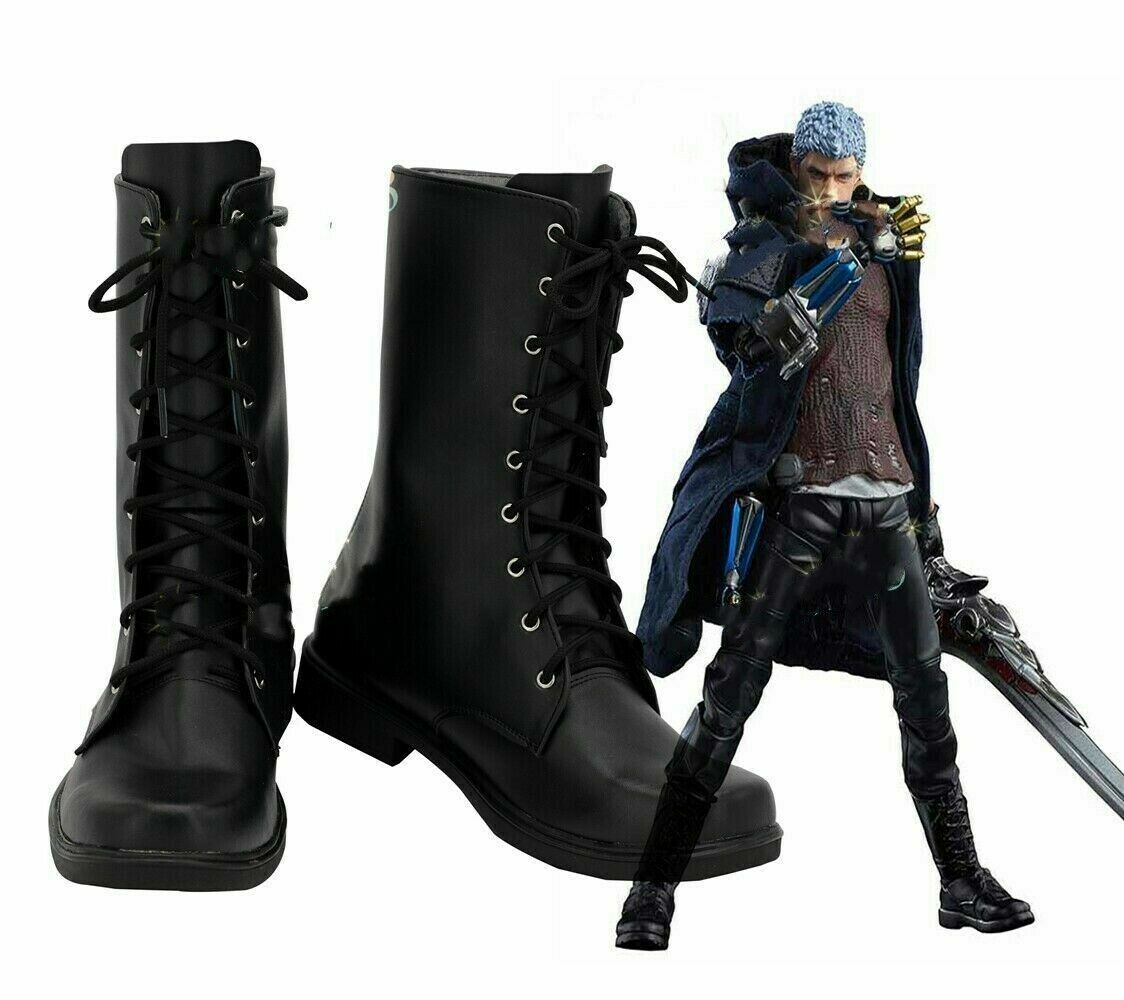 Devil May Cry 5 Nero Black Shoes Cosplay Boots