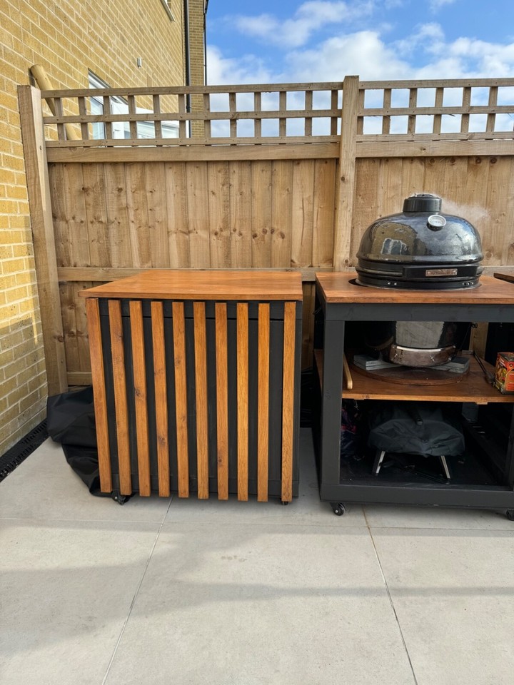 Kamado Modular Outdoor BBQ Kitchen Unit | Custom Made | Oak | Ooni ...
