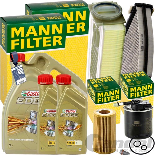 MANN INSPEKTIONSPAKET+7L CASTROL 5W-30 MOTORÖL passend für MERCEDES W/S204 C207