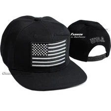 Baseball Cap USA American Flag Embroidered Snapback Adjustable Hat Flat Men Hats