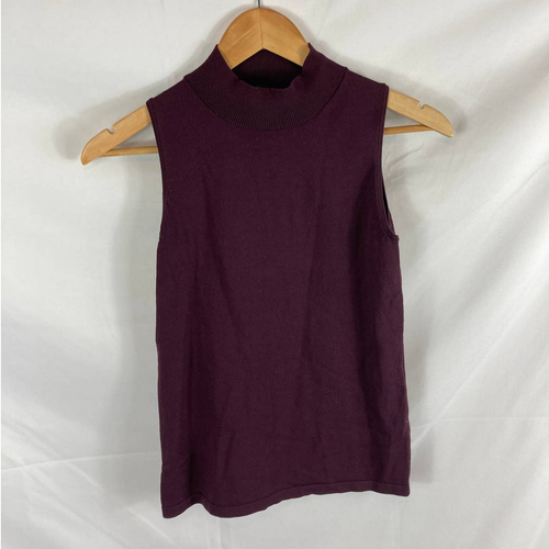 Ann Taylor Purple Turtleneck Sleeveless 