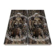Wild Hog Cornhole Board Wrap Set Laminato Cornhole Decal Set