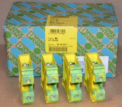Phoenix Contact UT 35-PE Durchgangsklemme 3044241  / 4 STÜCK  / NEU OVP