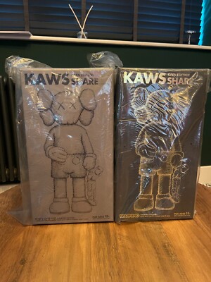 KAWS SHARE BLACKとBROWN KAWS SHARE BLACK BROWN MEDICOM TOY 2体