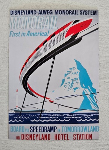 Envío el mismo día imán de nevera monorraíl clásico Disneyland 3,5x5 o 4 x 6 pulgadas - Imagen 4 de 5