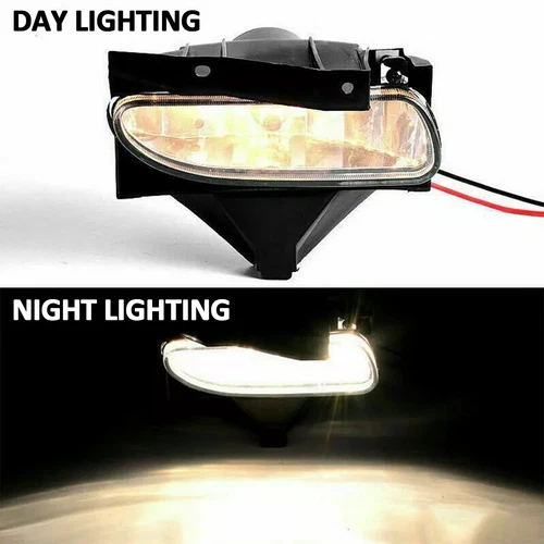 For 1999-2004 Ford Mustang Front Bumper Fog Light Lamps Clear Lens W/Bulbs 2PCS - Picture 2 of 13