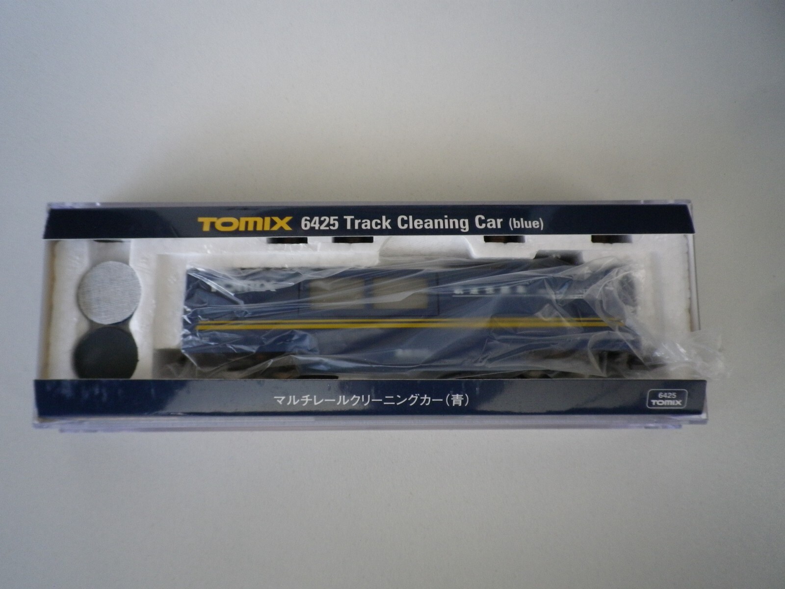Wagon de nettoyage de rail bleu Tomix 6425 pour éliminer la poussière en échelle N