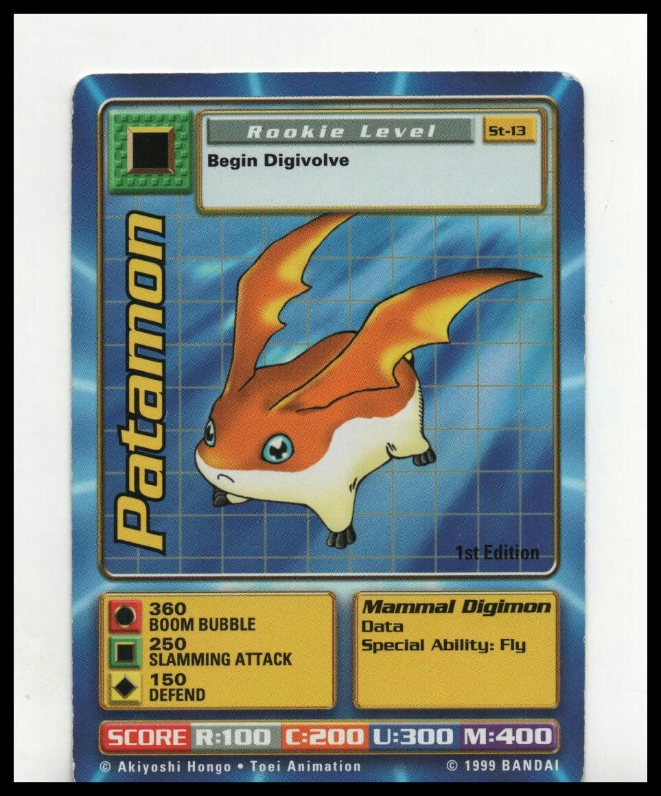 1999 Digimon: Digi-Battle CCG Series 1 Starter Set #St-13 - Patamon Rookie